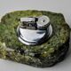 Green alabaster lighter by Romano Bianchi, Italy, 1970