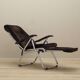 Brown velour armchair, Danish design, 1970s, production: Denmark