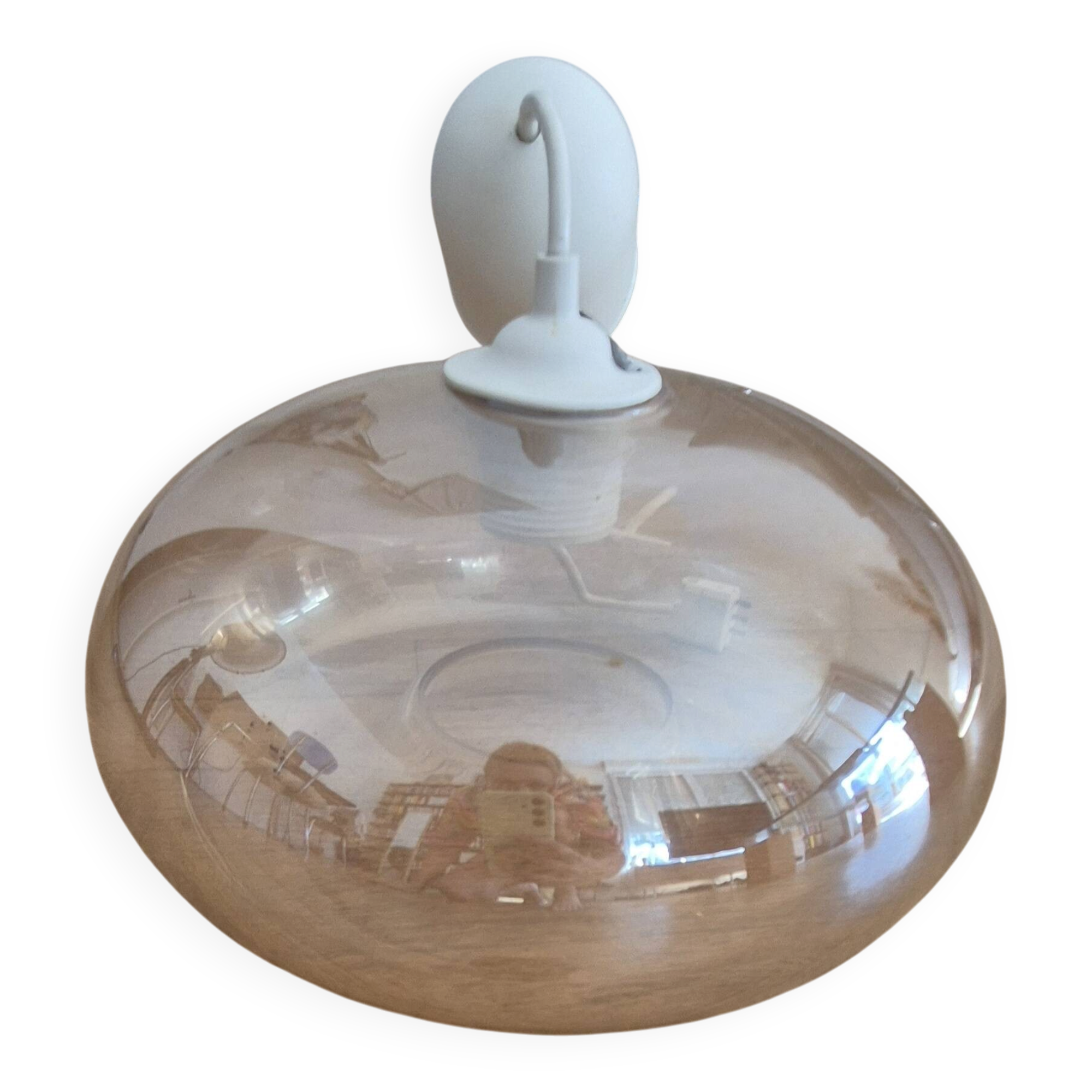 Suspension transparente beige