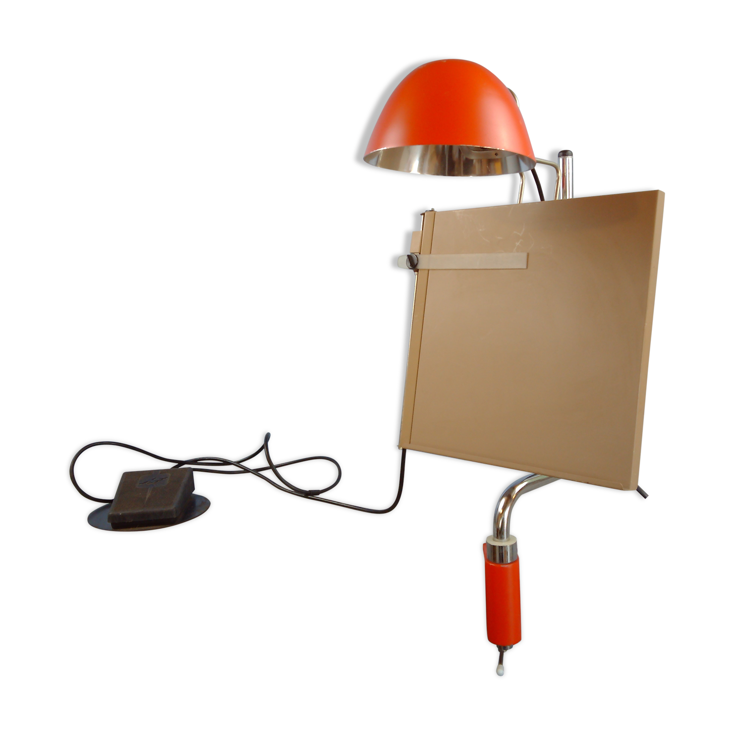 Architect lamp with tablett, Falkenberg Belysning, Sweden. 1960/70's