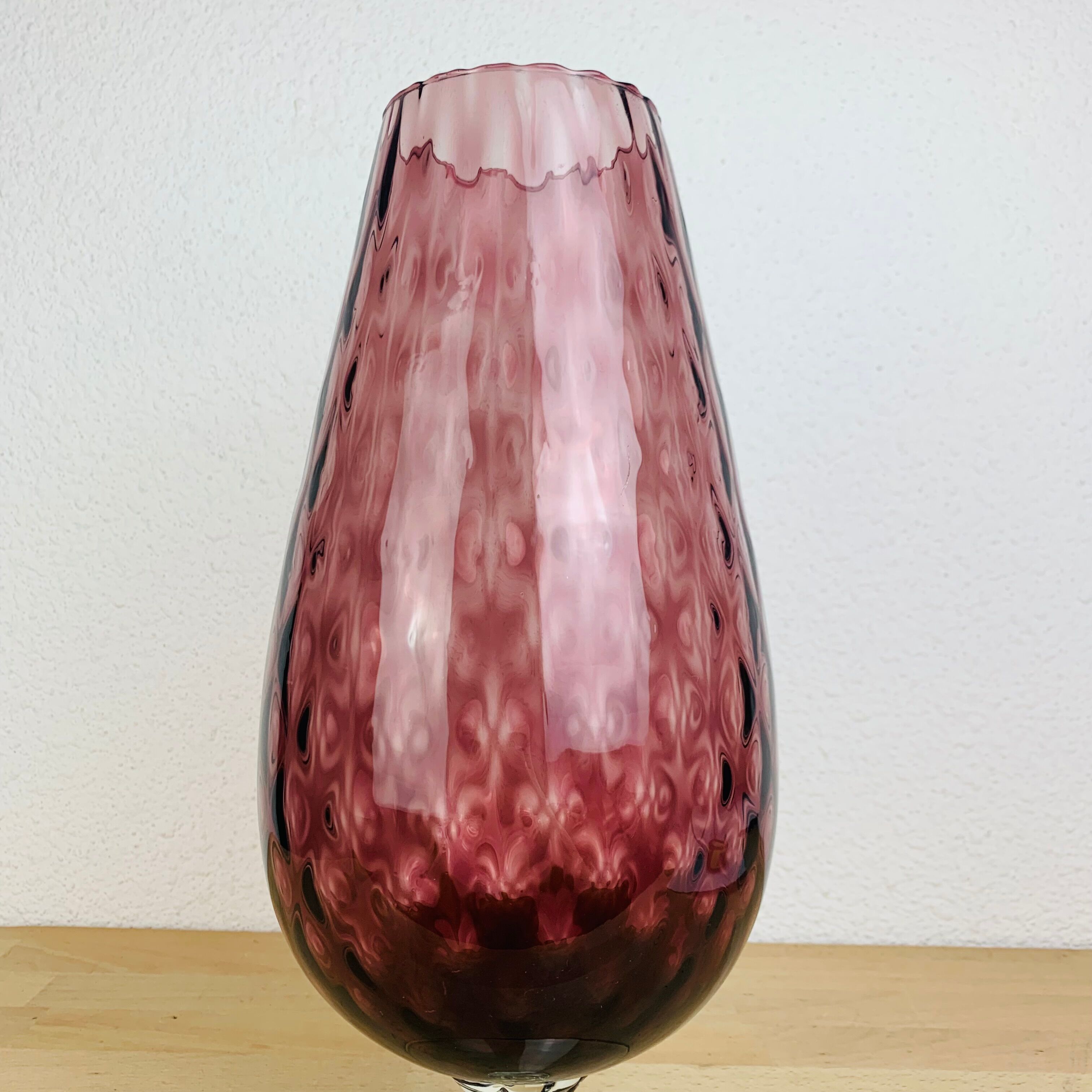 Vase en verre Empoli italien