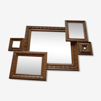 Miroir bois, années 40 - 66x81cm