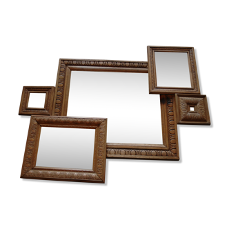 Mirror wood 40 - 66x81cm