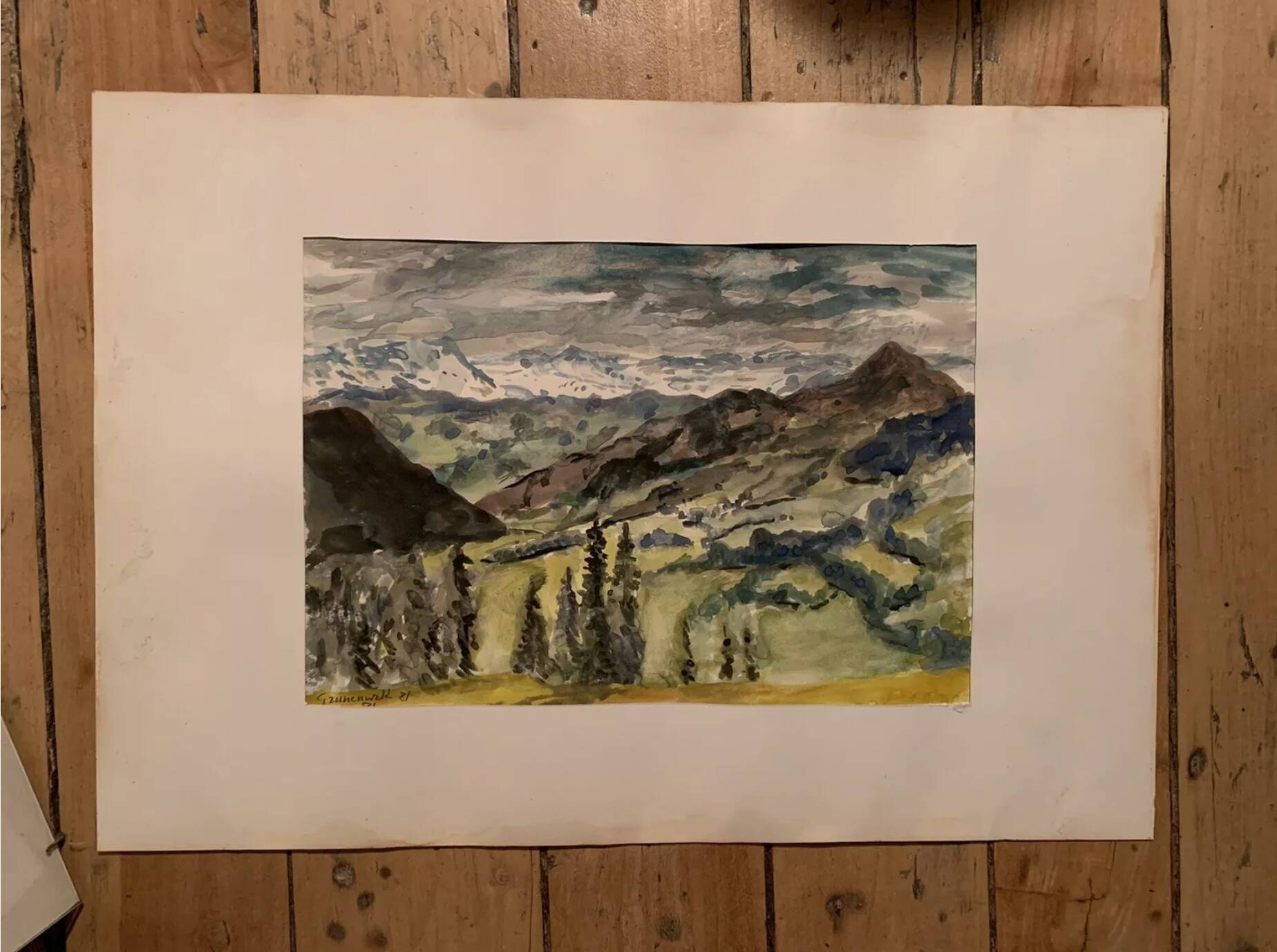 Jean Jacques GRUNENWALD (1911 - 1982)  - Aquarelle - Paysage