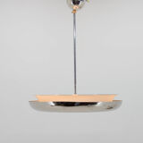 Bauhaus functionalist nickel chandelier UFO, 1930s, restored