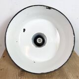 Large Industrial Green Enamel Factory Pendant Lamp, 1960s
