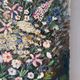 Wildflower bouquet with foxgloves, knife oil painting signed H Barro.