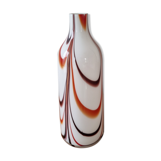 Opaline flame vase