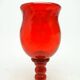 Gobelet décoratif baroque, en verre rouge, KIS, Institut du verre de Cracovie, années 1970