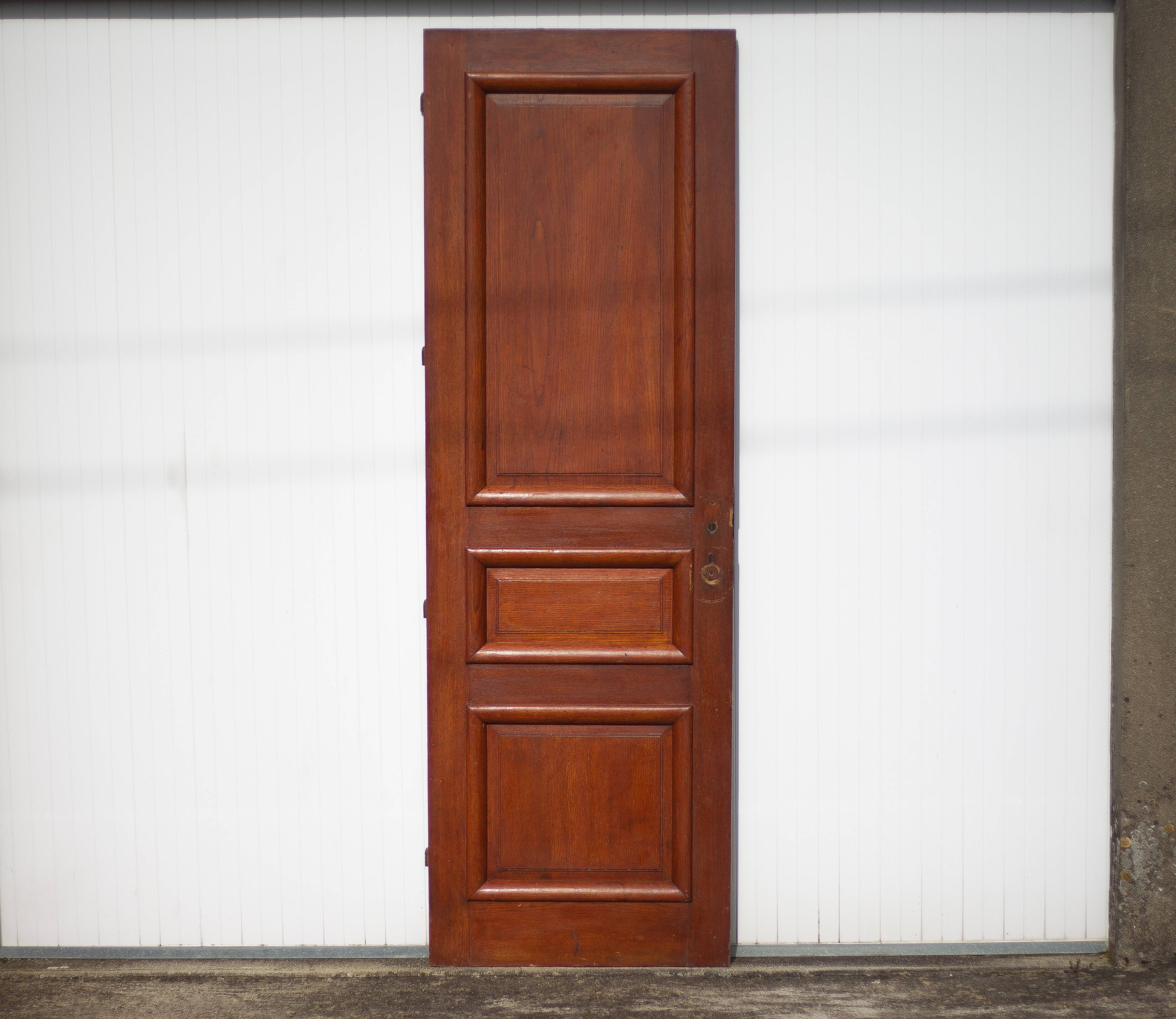 Old door, old wooden door, large vintage door, interior door, artisanal door, 50's