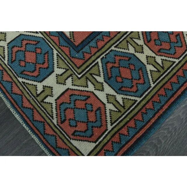 1970s Vintage Turkish Oushak Handmade Wool Cotton Pink Area Rug 151x225