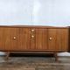 Hifi tv stand enfilade Scandinavian style 1960 vintage teak feet compass