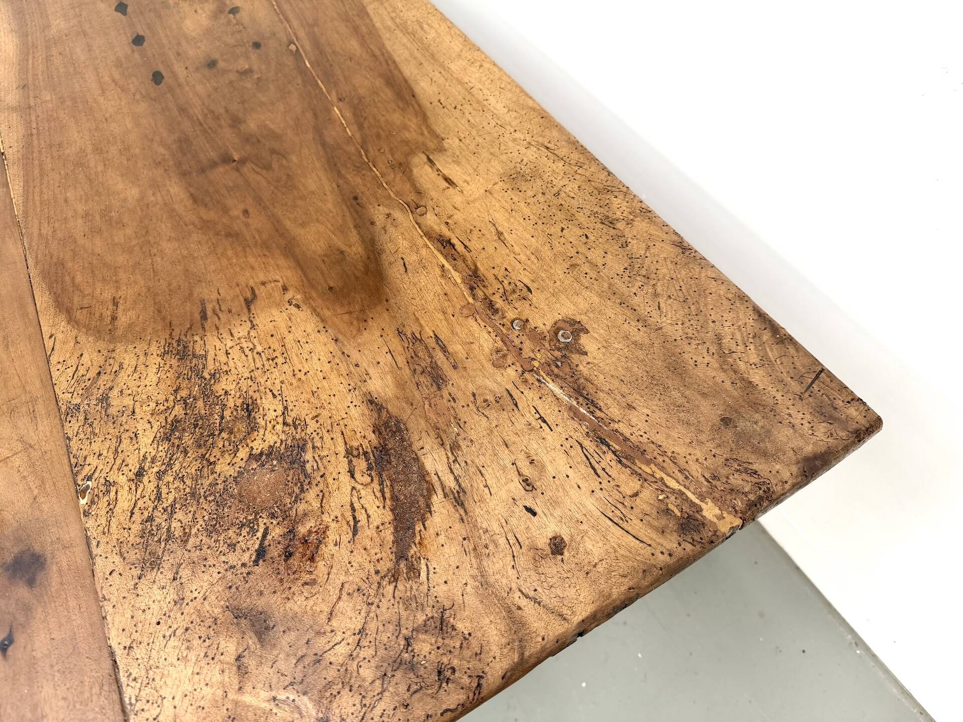 French farmhouse table in solid walnut, circa 1920