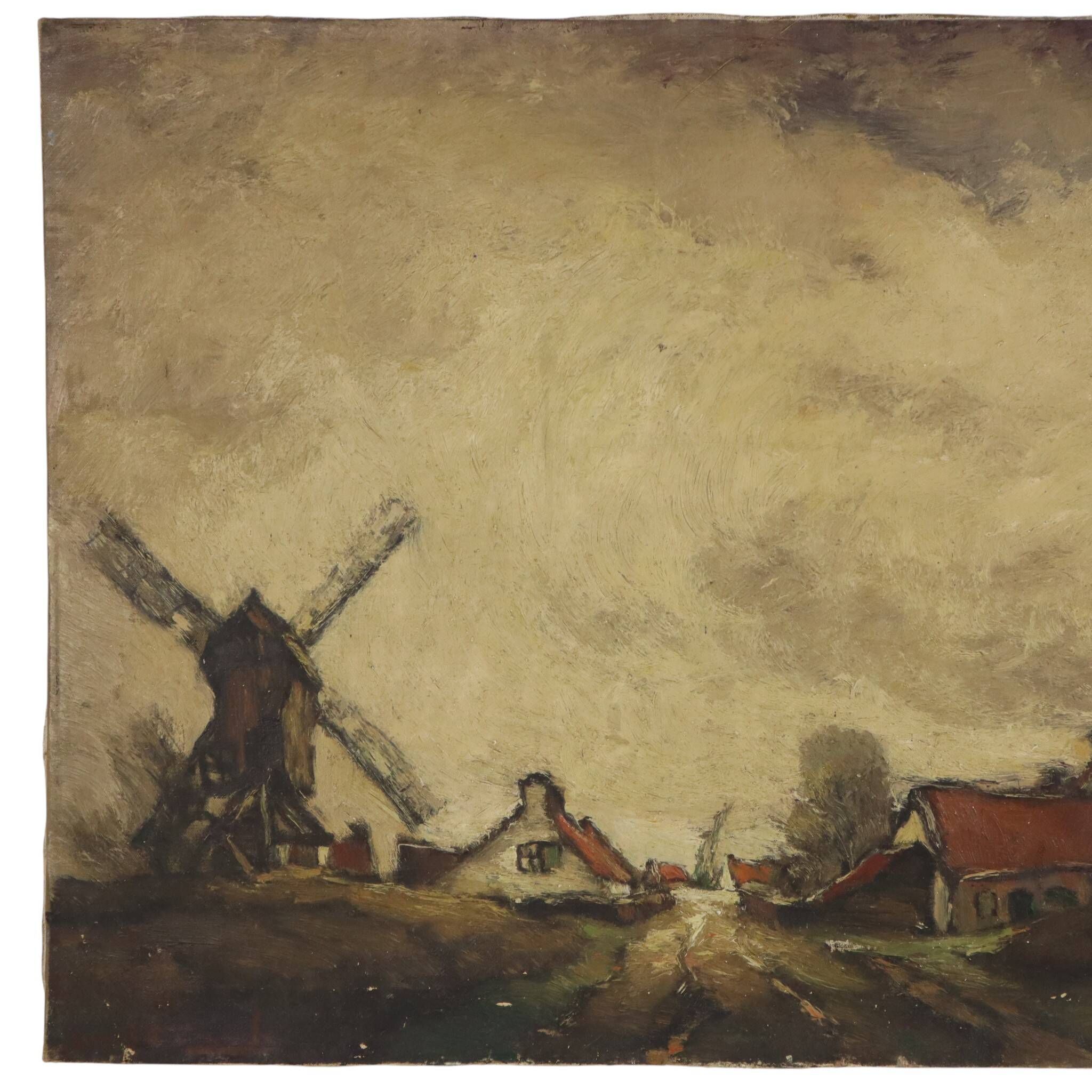 Charming Farmhouse Landscape Painting, Signed Wittouck, 60x80 cm