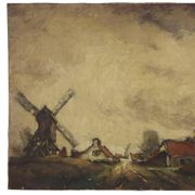 Charming Farmhouse Landscape Painting, Signed Wittouck, 60x80 cm