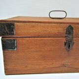 Solid wood box patinated early 20th century