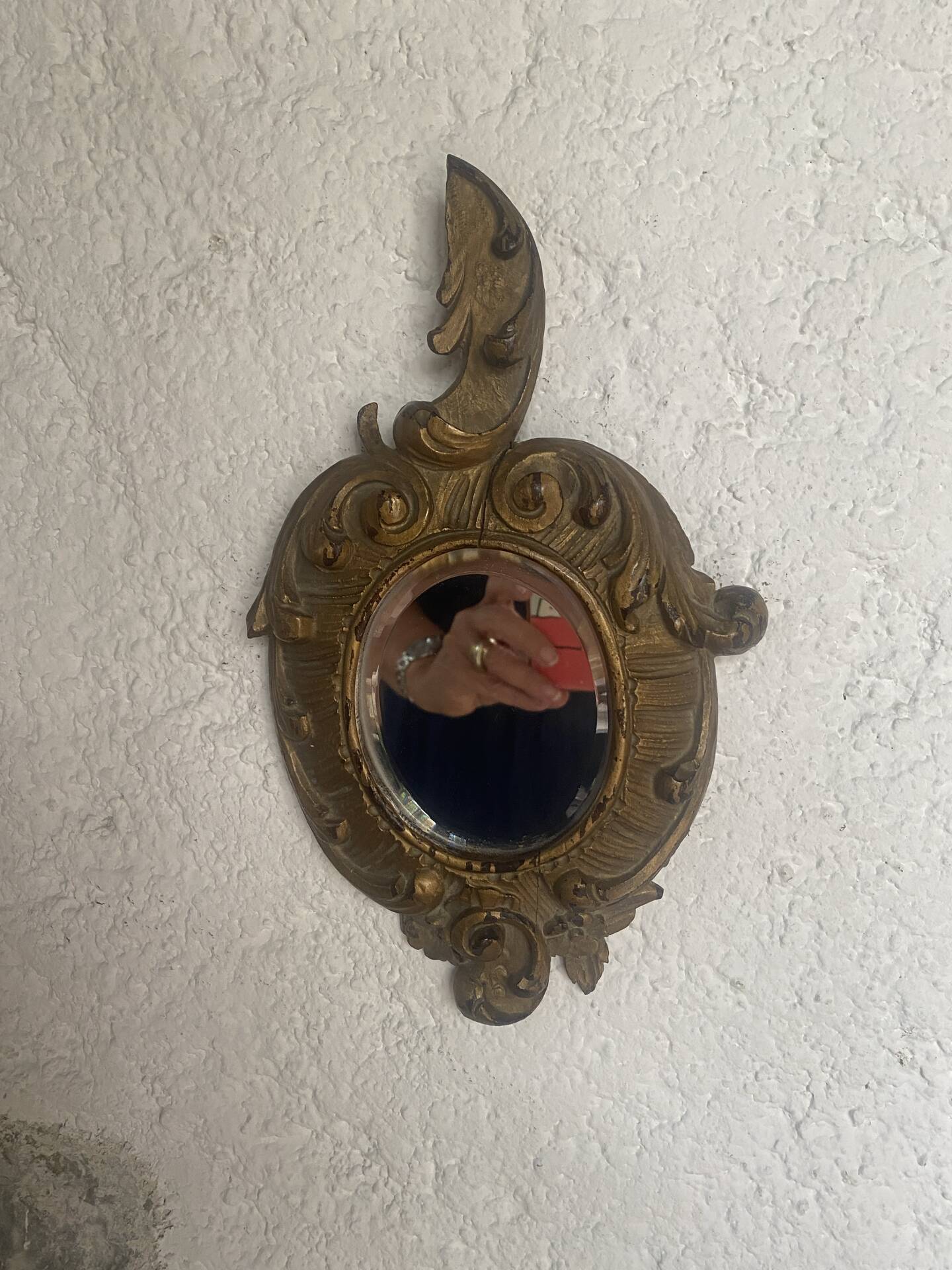 Miroir baroque en bois sculpté ancien