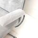 Vintage 2-seater sofa with gray suede upholstery made in the 1970s