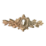 Garniture de style, entrée de serrure en bronze-laiton lauriers, numérotée