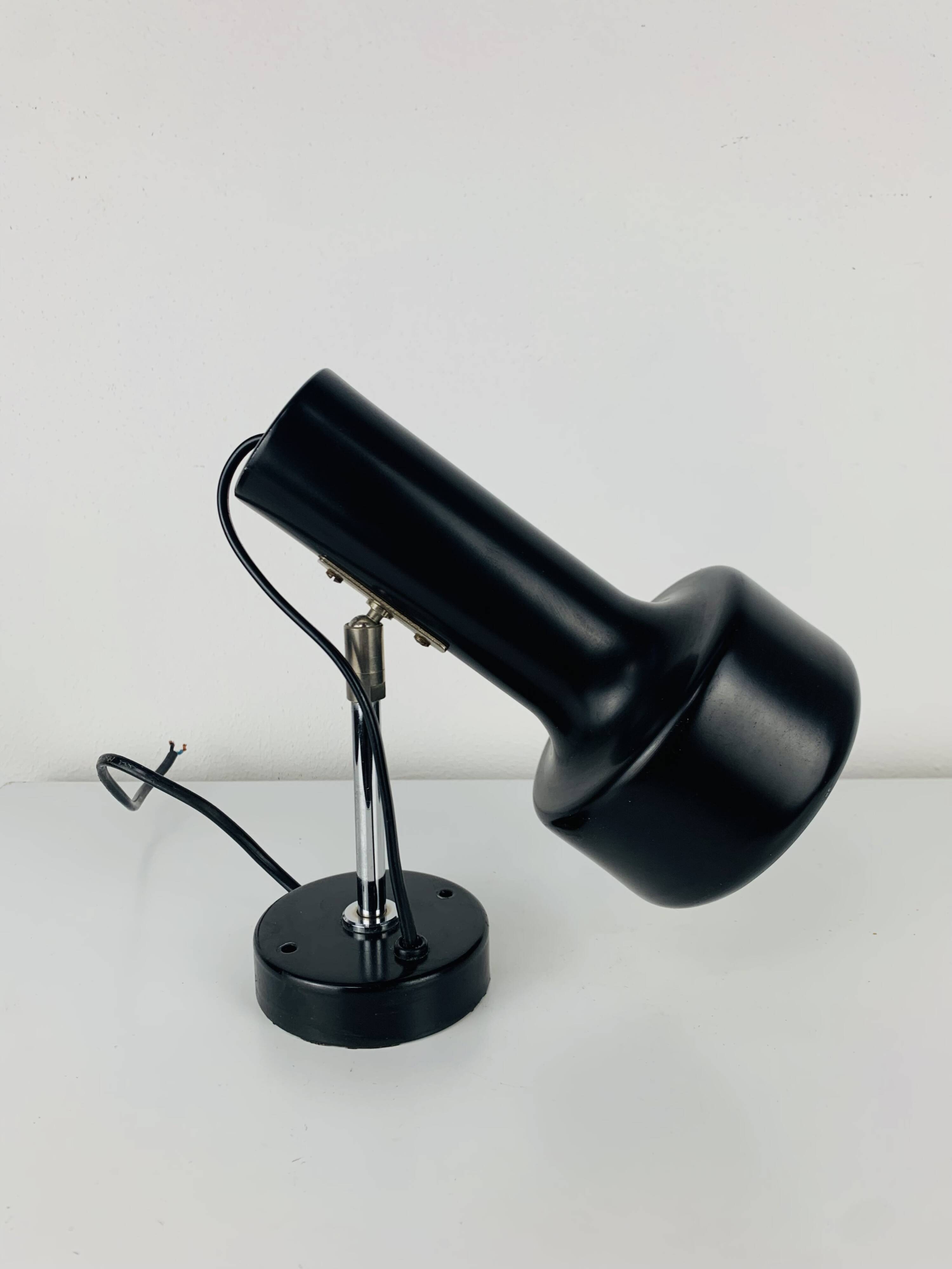 Black spot wall light from the 1960s, vintage.