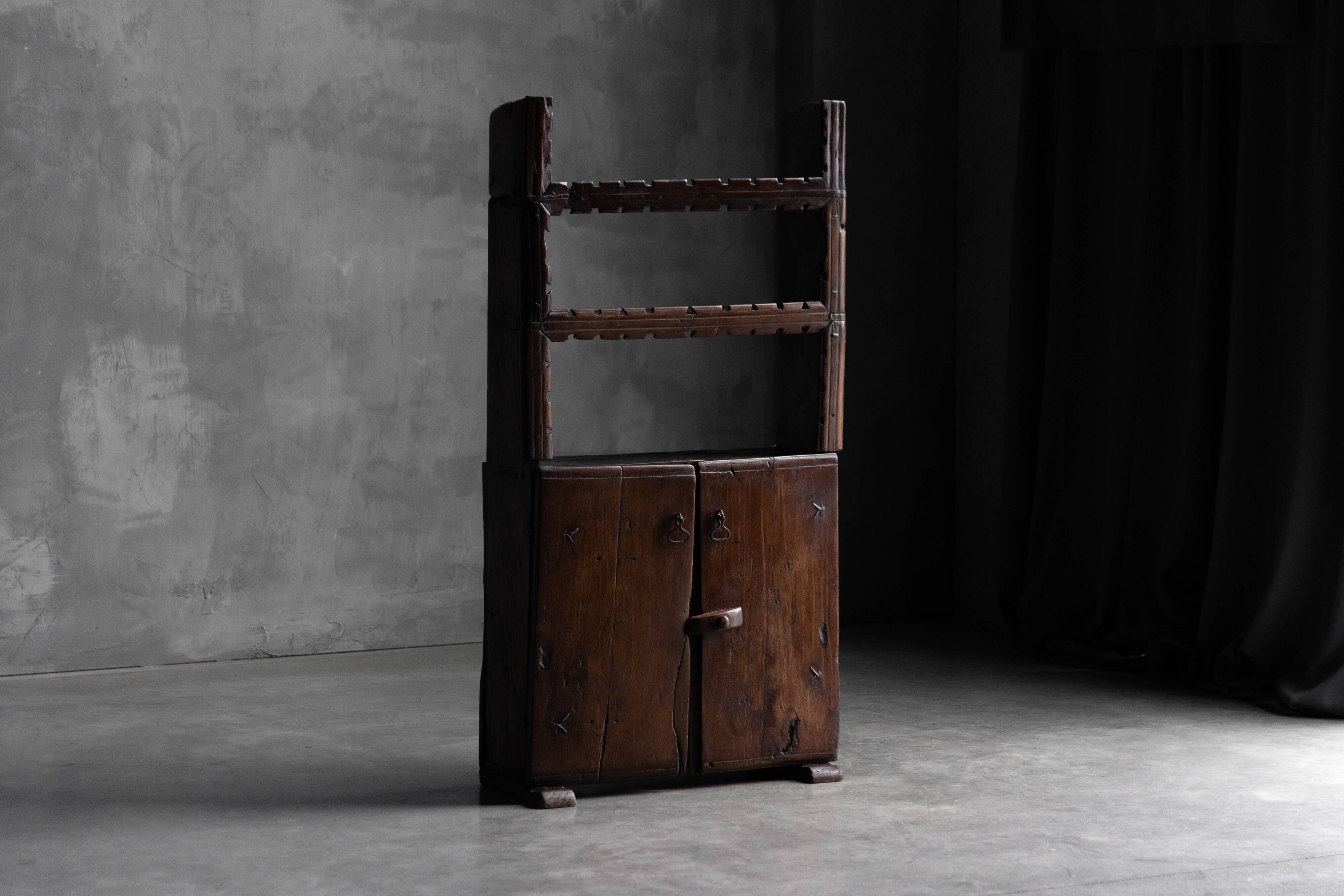 Antique Art Populaire Cabinet, France, 19th Century