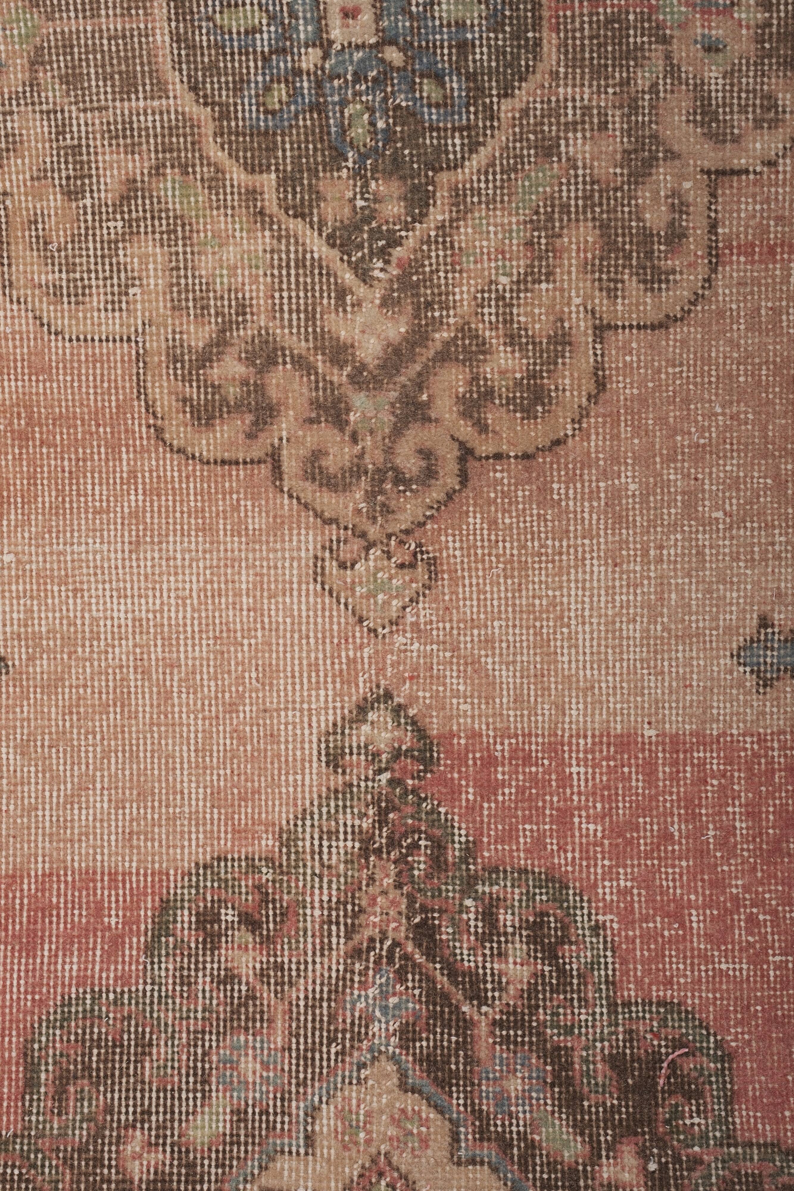 Vintage Turkish Oushak Rug Handwoven 85x740 cm