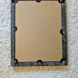 Wooden mirror with heart motif – natural patina