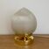 Lampe à poser globe vintage en verre holophane