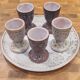 Vintage ceramic egg service by Jean Austruy