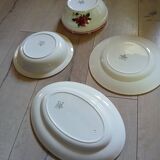 4 old dishes from Digoin and Sarreguemines