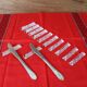 Set of 12 pyramid-shaped crystal knife holders Made in Hungary