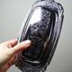 Silver-plated/inox vintage butter dish from the 1960s-1980s in Rococo style.