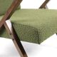 Vintage olive green boucle armchair, 1970s