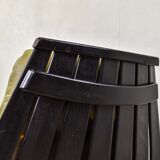 Leather swivel armchair