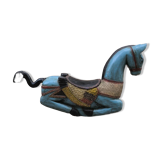 Carved wooden rocking horse