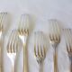 6 Christofle art deco style silver-plated forks