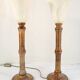 Pair of vintage lamps in natural stone and alabaster, PEGASAM style