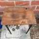 Old children's desk, metal and wood