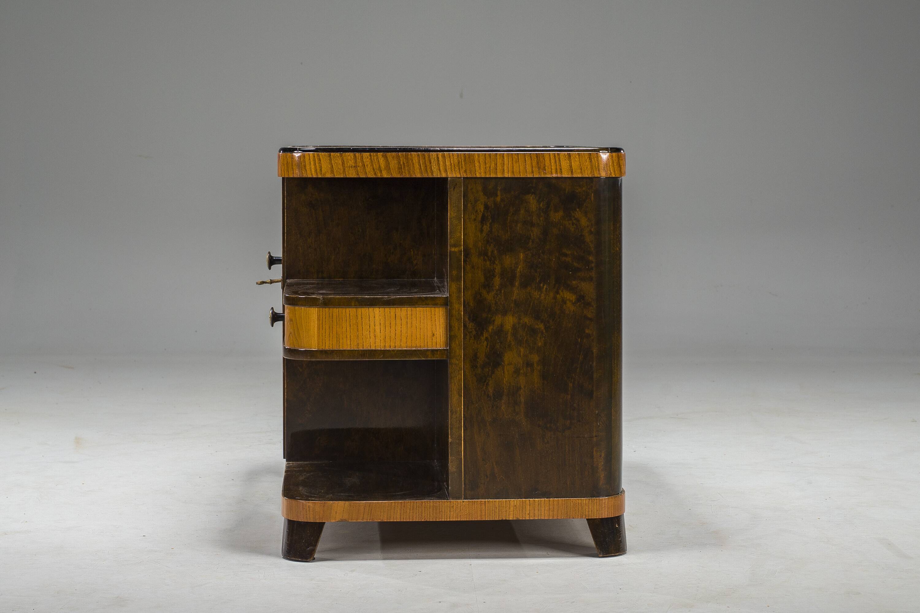 Art Deco Bar Cabinet with Inlays, 1930s