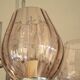 Chrome metal chandelier & cut glass