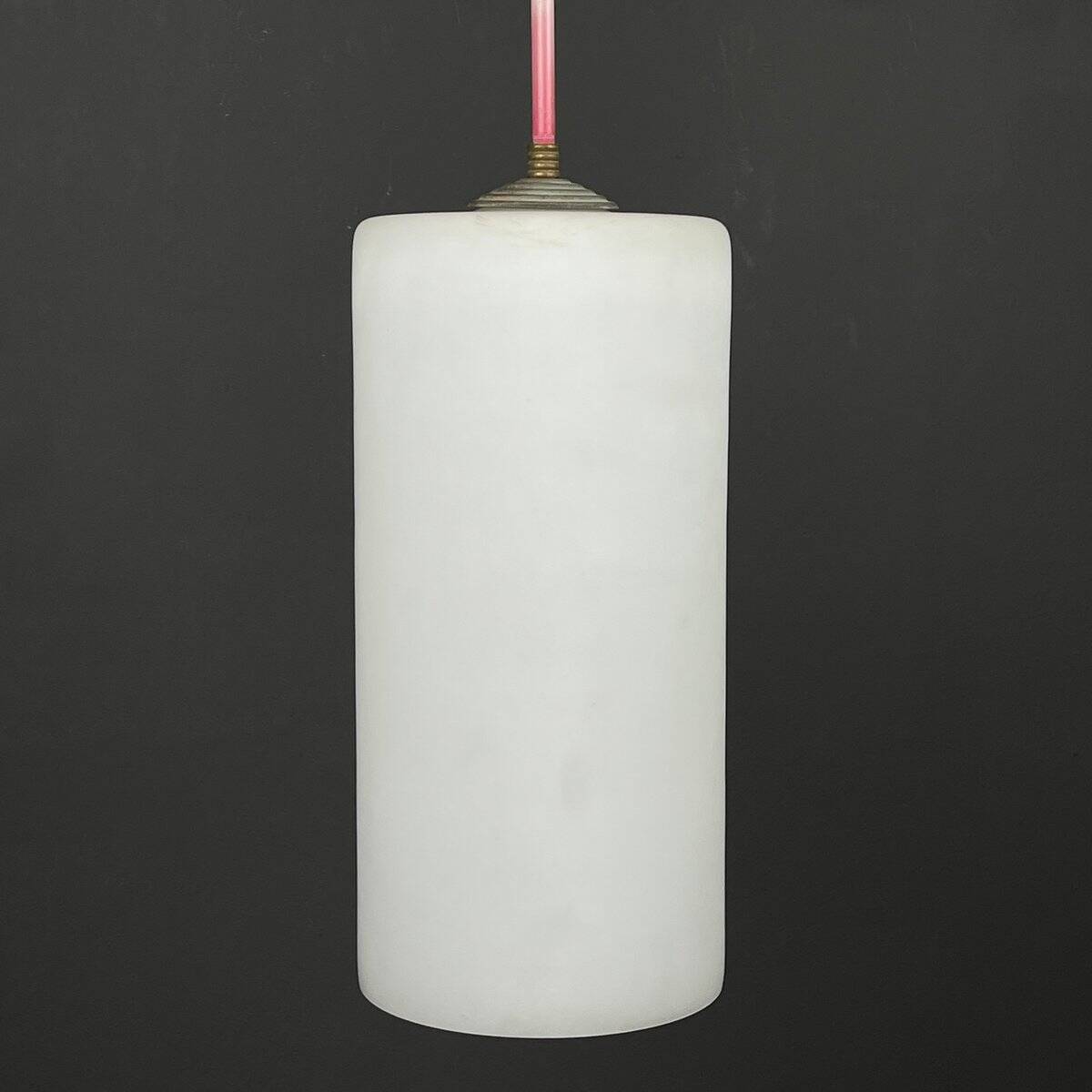 Italian opaline glass pendant light from the mid-century, 1960s, set of 2.