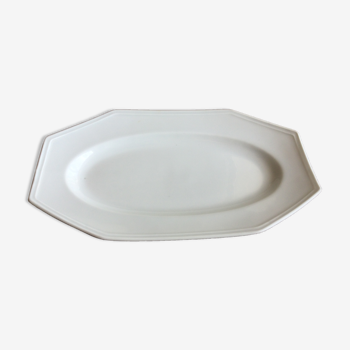 ravier in white porcelain of Limoges - octagonal shape