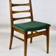 Chaise à manger verte vintage années 1970