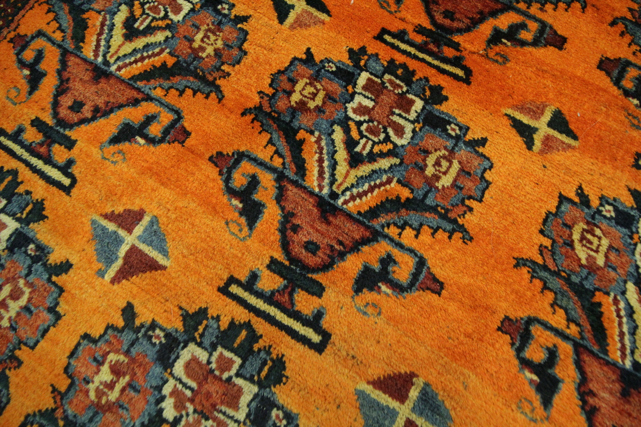 Handmade antique afshar tribe persian rug 114x243cm