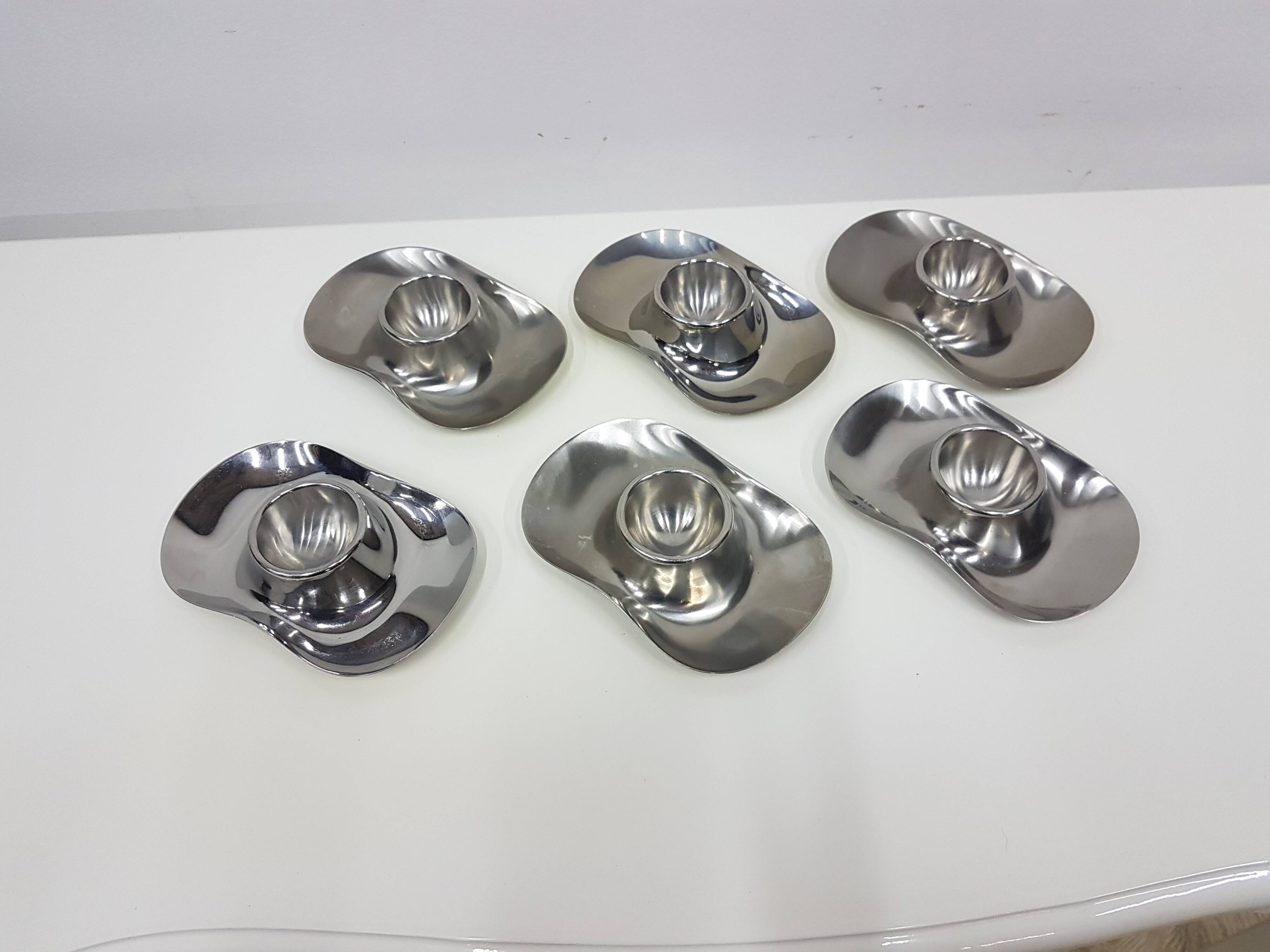 Egg stands, Wilhelm Wagenfeld, Germany, 1960s.