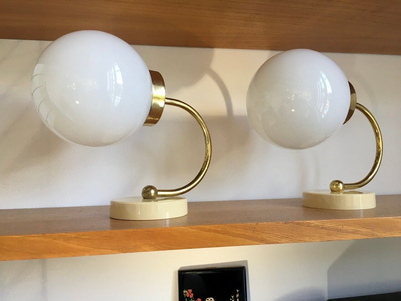 Brass wall light 1960s