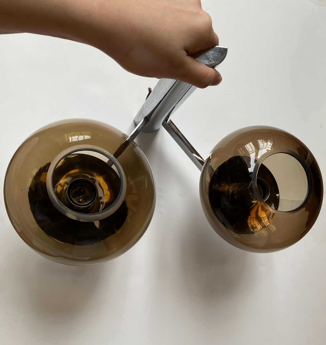 Smoked glass sconce from Sciolari