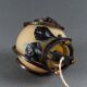 Lampe veilleuse Art Déco ferronnerie martelée 1930 Muller Frères