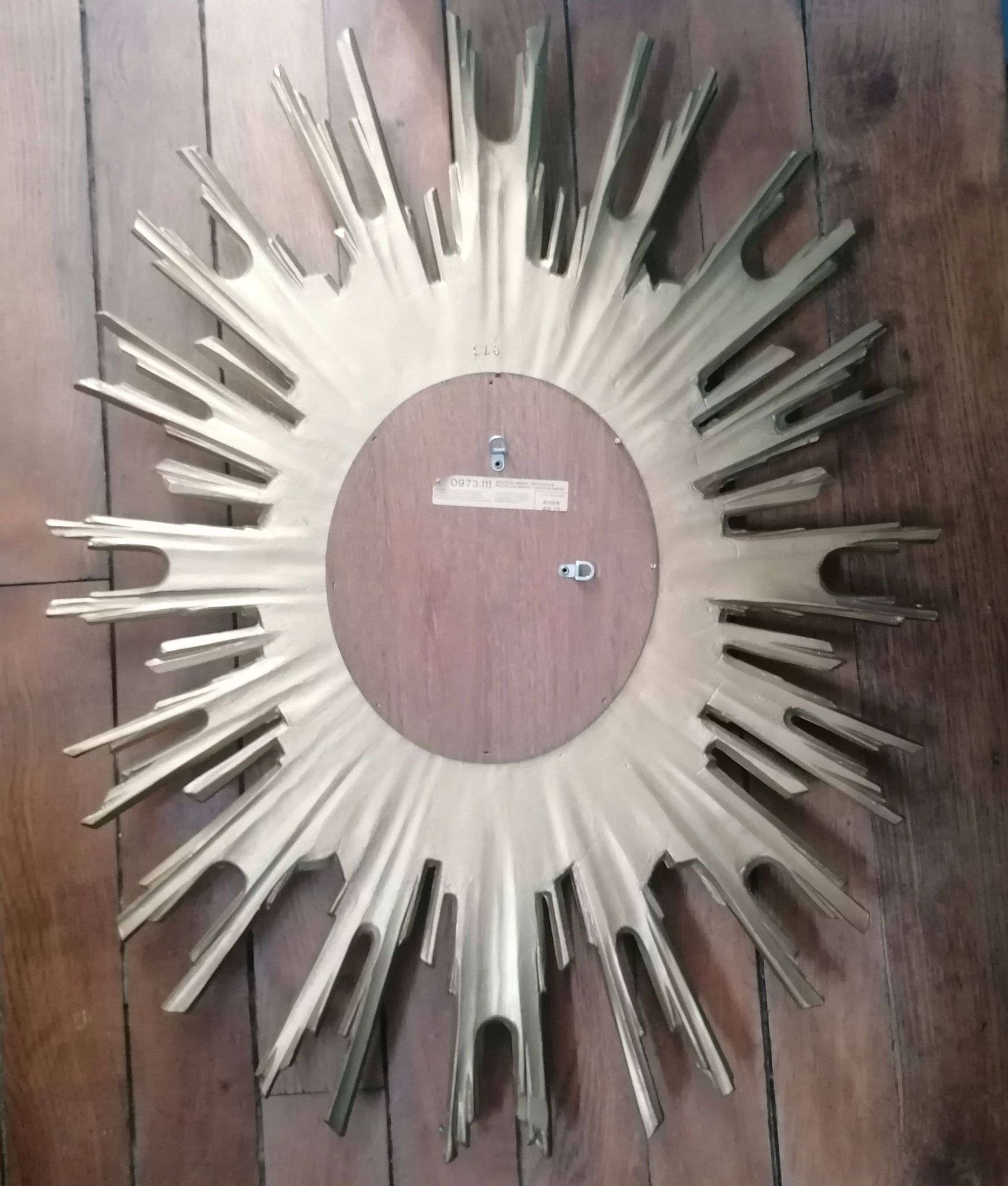 Grand miroir soleil à parecloses - Mid century / Regency - Decknudt