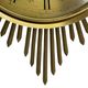 Horloge vintage sunburst de couleur dorée, design Junghans des années 1970